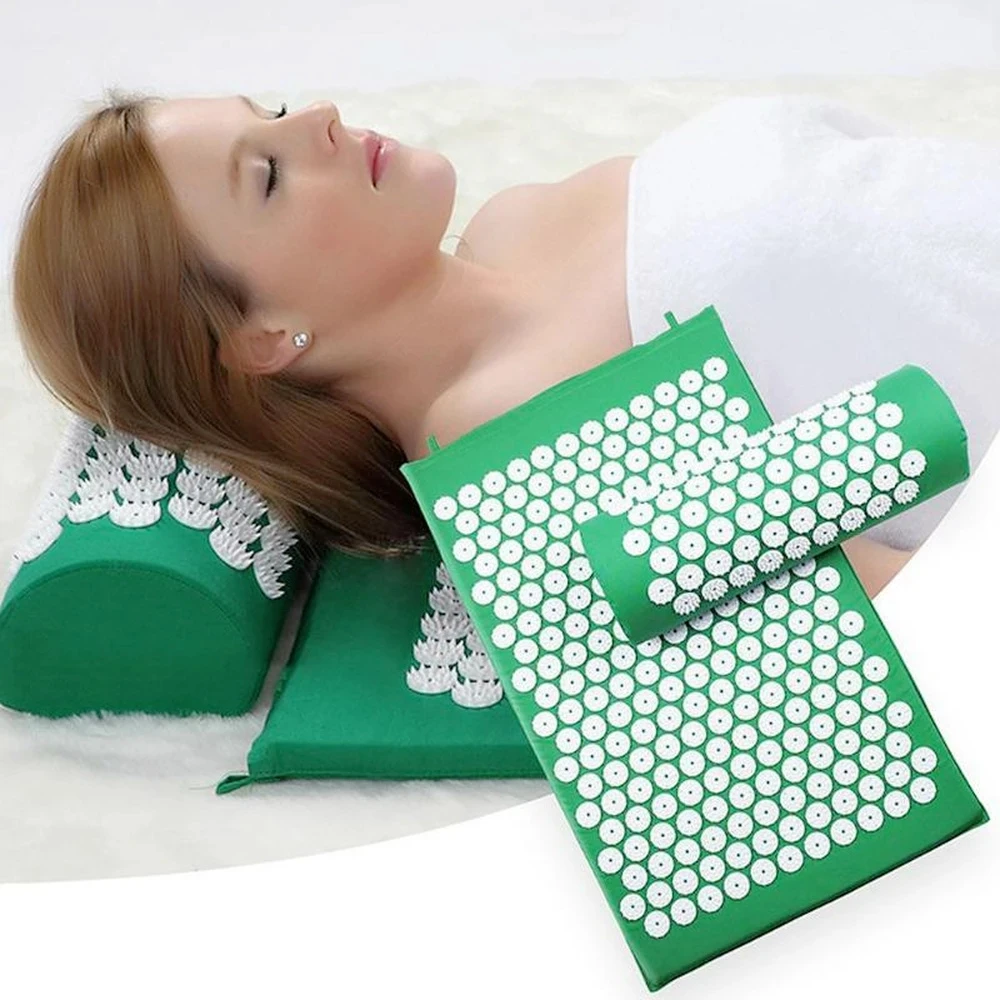 3pcs/set lotus acupuncture mat Yoga Massage patchwork mat Relieve Stress Back Body meditation acupressure meditation pillow