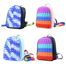 Sac à dos Pop en Silicone pour garçon et fille, pour étudiants, Anti stress sensoriel, jouets de détente 