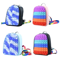 Mochila Pop de silicona para niño y niña, bolsa sensorial Antiestrés con burbujas, juguetes para relajarse, novedad