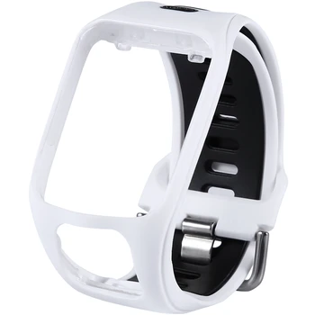 

Replacement Silicone Band Strap for TomTom Runner 2 / 3 Spark/3 Sport GPS Watch Water Resistant Smart Watch Strap Accessories(Wh