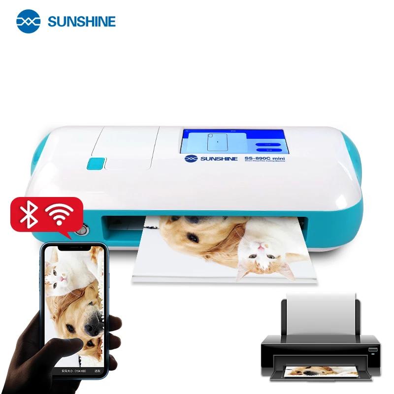 SUNSHINE SS-890C MINI DIY Smart Cutting Machine for Cutting of Under 11 Inches Model With Bluetooth-compatible and WIFI Mode 2022 spe hydrogen rich water generator absorb pem ionizer bottle with breath h2 gas self cleaning mode 380ml inhalation machine