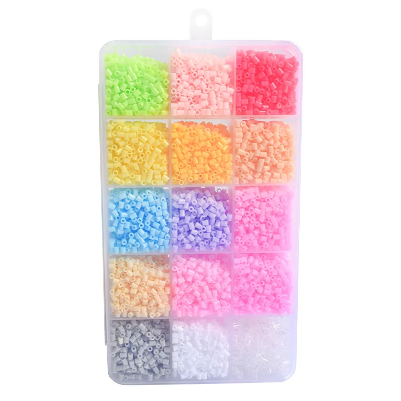 15Grids 2.6mm Hama Beads Candy Plate Box Kid Hama Fuse Bead Set Diy3D Puzzles educational toys Handmade Gift children
