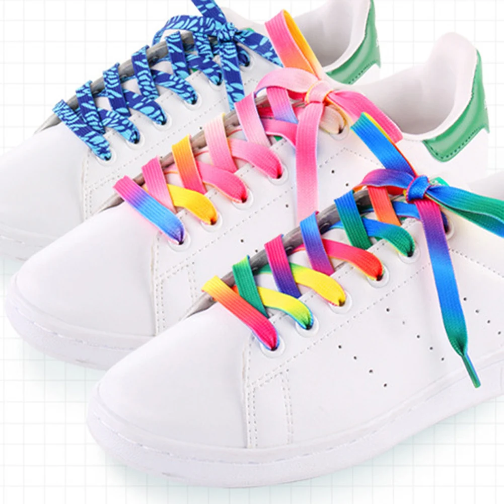 

Flat Color Gradient Changing Colors Shoe Laces Party Camping Boots Shoelace Canvas Strings Growing Sport Shoelaces