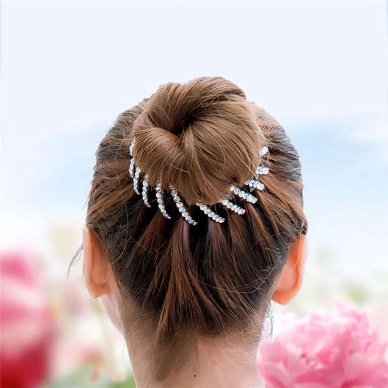 Details about   Girls Bun Hair Clip Holder Comb Hairpin Gift Claw Crystal Ponytail Women Fashion