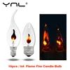 10pcs Flicker Led Candle Light Flame Edison Bulb E14 E27 Fire Lighting Vintage 3W 220V Tail Retro Decor Energy Saving Lamp ► Photo 1/6
