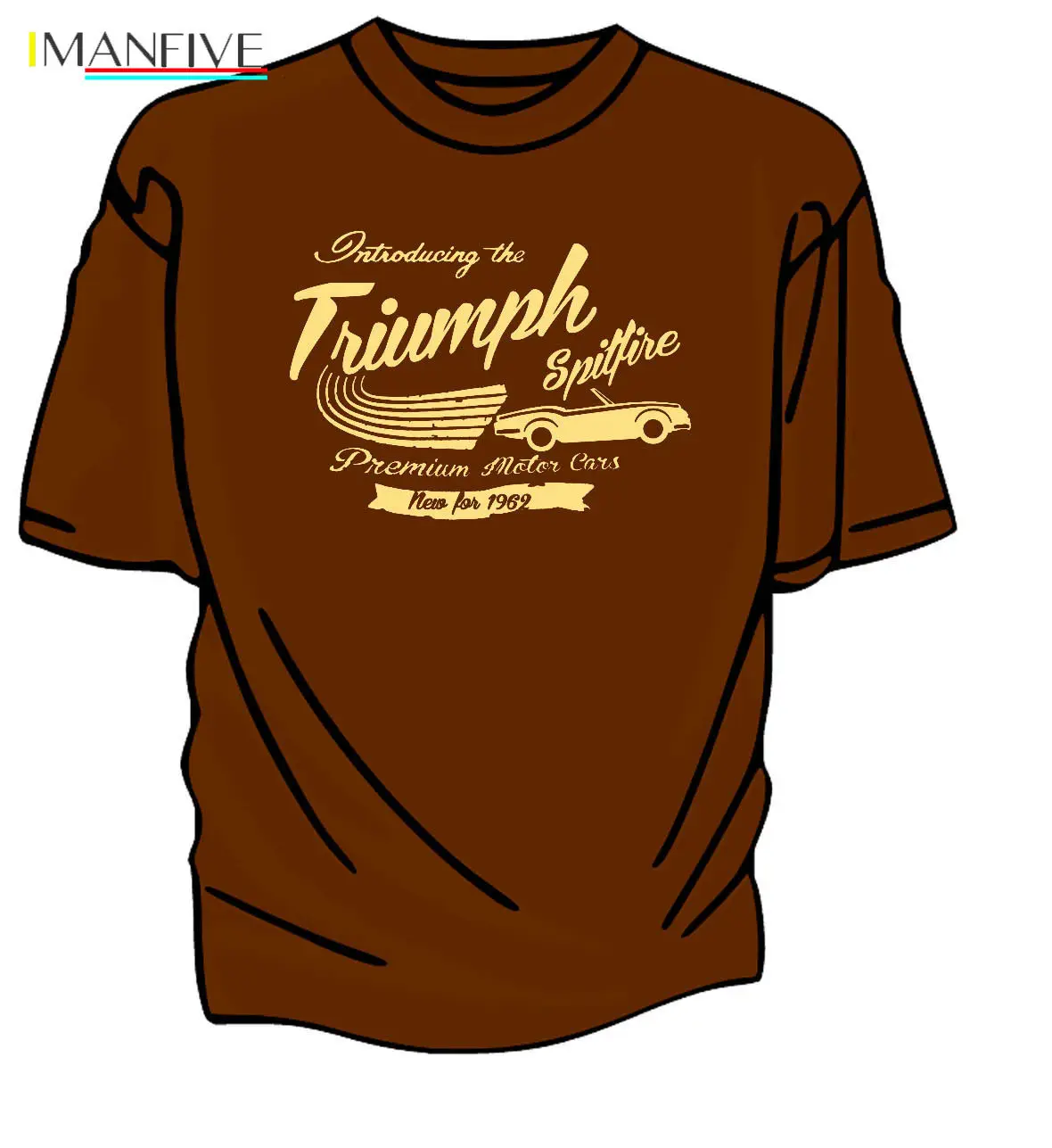 

"Introducing The New" Triumph Spitfire Retro T-Shirt. New T Shirts Funny Tops Tee New Unisex Funny Tops