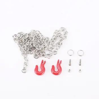 

T-power 1/10 Metal Trailer Hook Tow Chain Shackle Wire for Axial SCX10 TF2Crawler RC Car Model Spare Parts Accessories