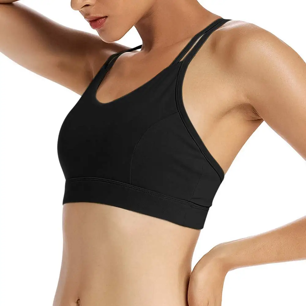Bras Black Рубашки для йоги SWOLF, Женская майка для тренировок, майка для йоги, бюстгальтер, встроенный спортивный бюстгальтер, бюстгальтер с бретельками на спине - Цвет: Bras Black