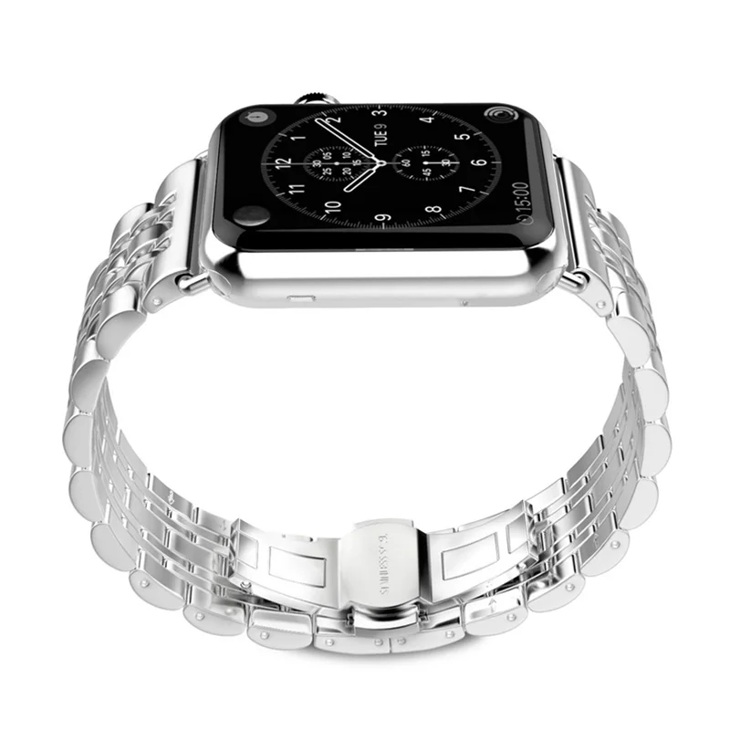 Нержавеющая сталь ремешок для наручных часов Apple Watch 5/4 ремешок 38/42/44/40 мм металлических звеньев Браслет Смарт-браслет на запястье для наручных часов iWatch серии, версия 1, 2, 3, ремешок