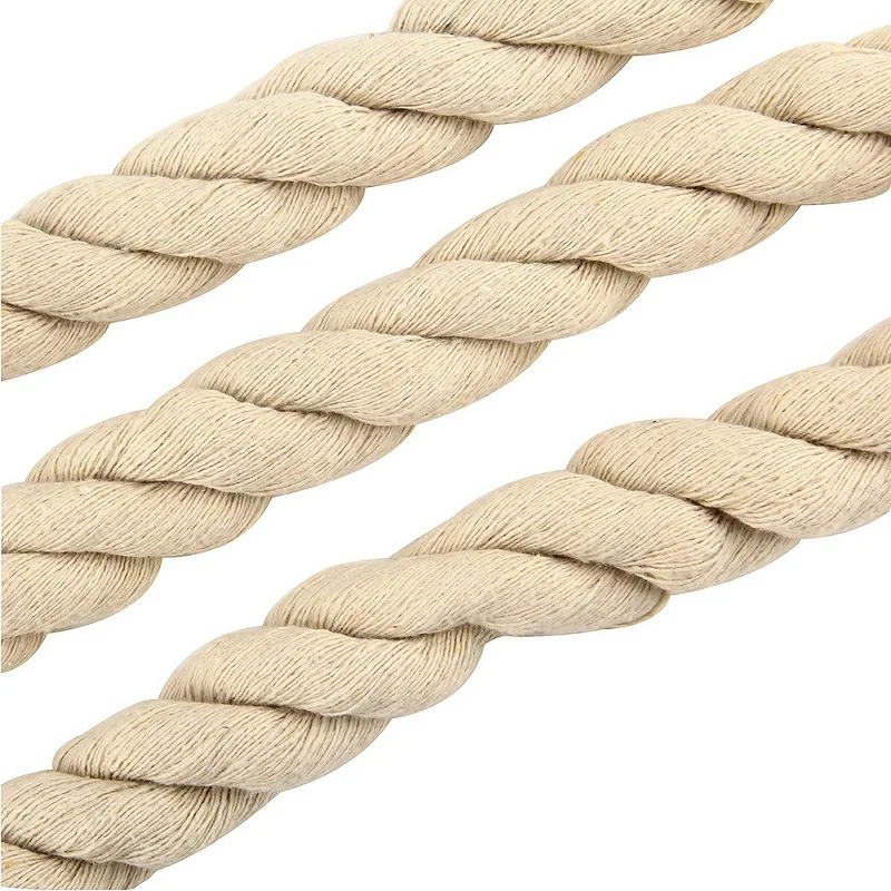 Cotton Rope 5 Meters/Lot Beige Cotton Rope 4-20mm Thick Cotton Cords For Bag Strap Home Decor Accessories DIY Handmade Rope Craft