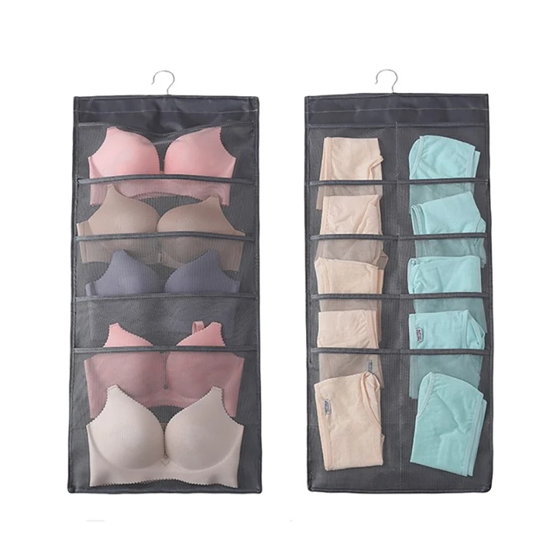 

3/6/15/30 Pockets Storage Hanging Bag Wall-mounted Organizer Double-sided Underwear Socks Bra Wardrobe Bags Door Hanger Pouch