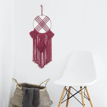 

Macrame Wall Hanging Hand Woven Cotton Tapestry Tassel Home Decor Hanging Decoration 2020 New Arrival