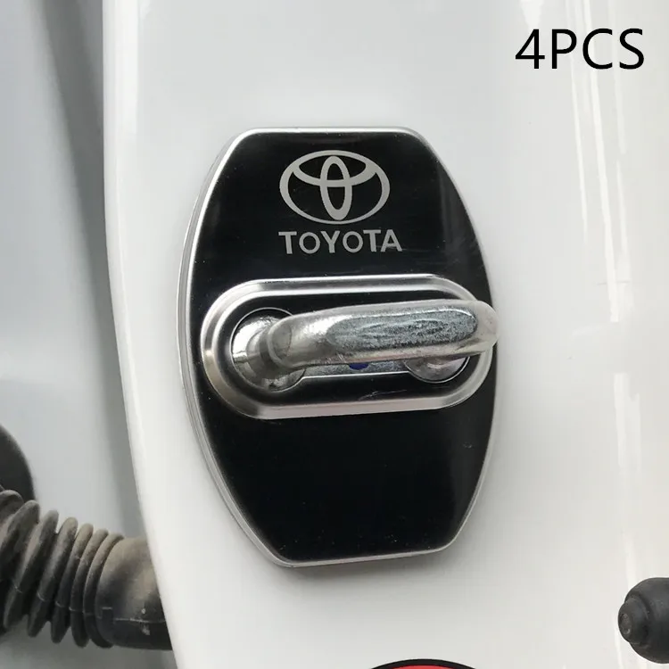 Автомобильный Дверной замок защитный чехол для toyota camry chr corolla rav4 температурный сенсор для toyota corolla Yaris Prius стикер аксессуары из нержавеющей стали автомобильный Стайлинг