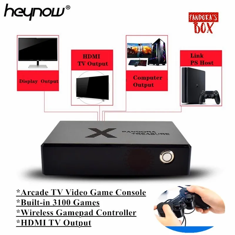 HEYNOW Pandora Box Мини аркадная консоль для видеоигр выход HDMI 3160 игр Коробка С