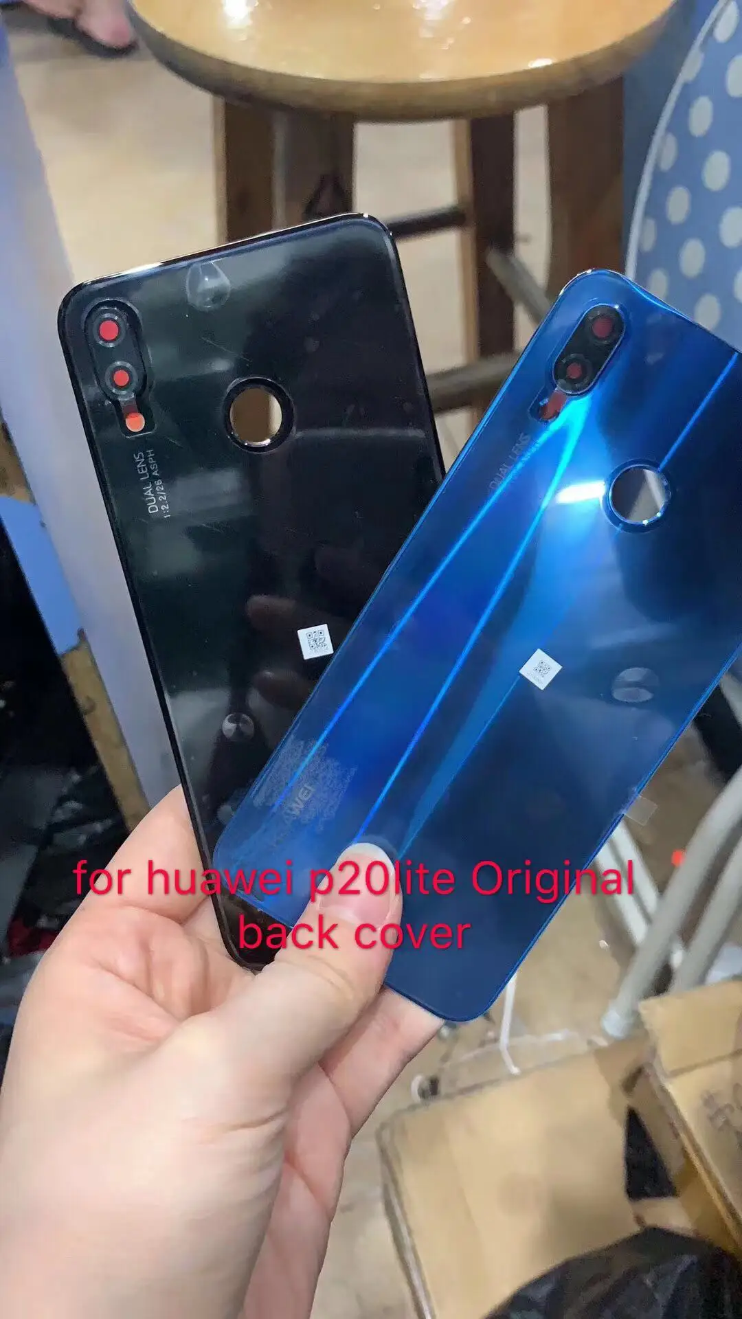 Для huawei P20 Lite крышка батареи Задняя стеклянная панель Задняя Дверь Корпус чехол+ кнопка отпечатков пальцев для huawei P20 Lite крышка батареи