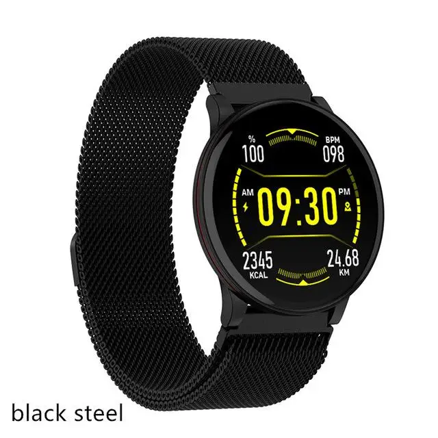 Black Steel Спортивные Смарт-часы IP67 водонепроницаемый монитор сердечного ритма кровяное давление погода фитнес-трекер для мужчин и женщин Смарт носимые часы - Цвет: Black Steel