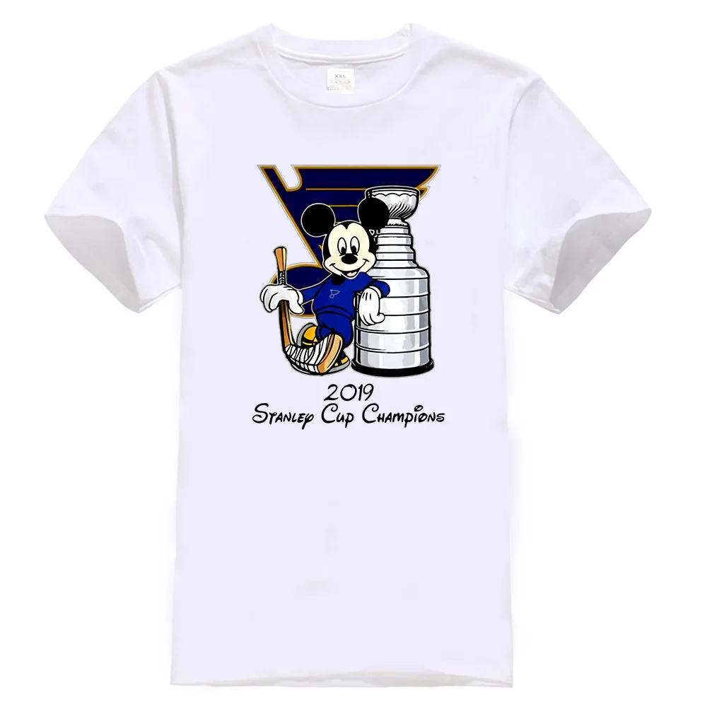 Кубок Стэнли св. Луи футболка для любителей блюза черная футболка Размер S-3Xl модная уличная футболка - Цвет: Белый