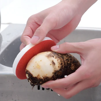 

Japan Imported Kitchen Washing Brush Can Bend Vegetables and Fruits Brush Potatoes Turnips and Fruits Peel and Remove Mud