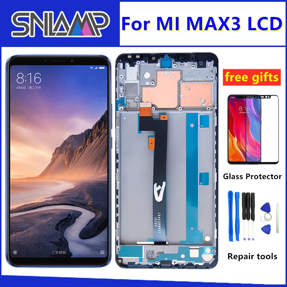 

6.9" Original Display For Xiaomi MI Max 3 LCD Touch Screen Digitizer assembly With Frame For Xiaomi Mi Max 3 Max3 lcd Display