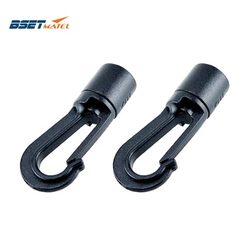 

2X Kayak Plastic Buckle Bungee Shock Tie Cord Hook Quick Connect Rope Terminal hanging Ends Lock Clip Clothesline Elastic Cord