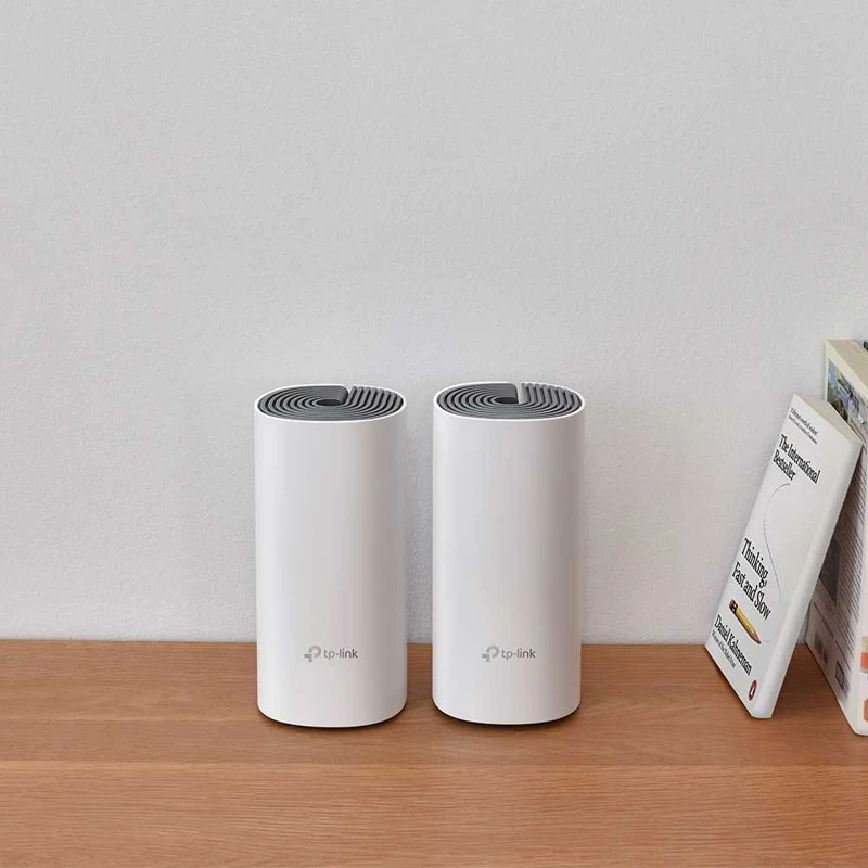 Бесшовный Mesh роутер TP-Link Deco E4(DECO E4(2-PACK) AC1200 10/100BASE-TX белый(упак.:2шт