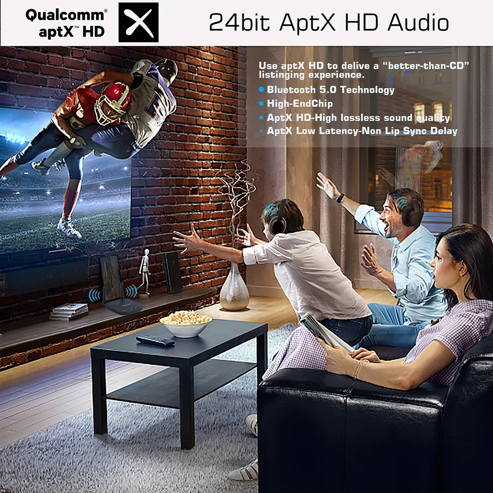 Bluetooth 5,0 передатчик приемник 3 в 1 AptX низкая задержка HD ТВ автомобильный ПК аудио беспроводной адаптер 3,5 мм, AUX, разъем