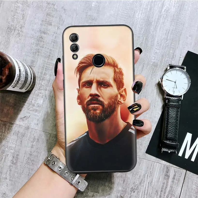 Lionel Messi Black Cover Phone Case for Huawei Y9 Y5 Y6 Y7 Honor 10 9 Lite 9X 8X 8S 8A 7S 7A 10i 20i V20 Coque Capa