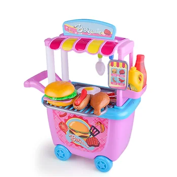 

Kitchen Food Toys Simulation Kitchenware Play Set Pretend Play Pot Steak Vegetable Bread Hot Dog Omelette Children Girl Toy