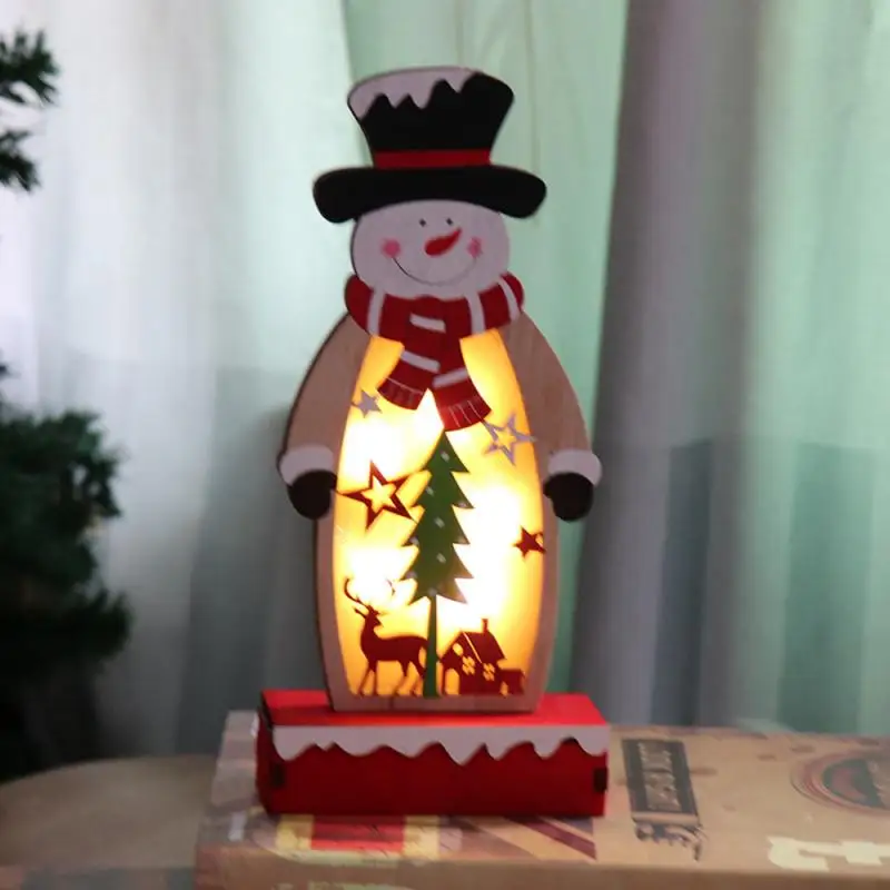 Christmas Decorations For Home Xmas Decorations Ornaments Glowing Wooden Painted Old Man Ornaments Navidad Christmas Decor
