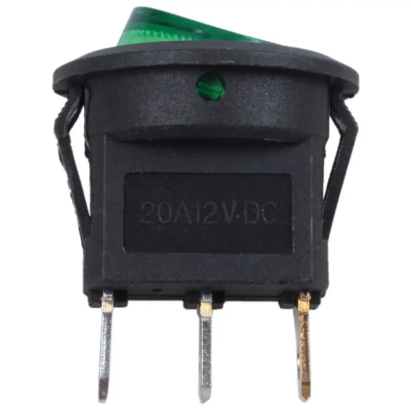 Промо-акция! 12V 16A светодиодный двухполюсный Кулисный Переключатель ВКЛ/ВЫКЛ SPST для Авто Мото лодки-зеленый