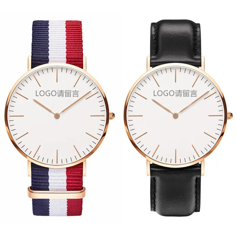 

Wihs Hot Selling Casual Fashion Simple Women's Nylon Woven Belt Watch