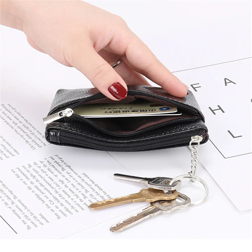 Round Wallet for Women Coin Purse Clip on Pouch Mini Leather Wallet Womens  Wallet Keychain Wallet Lanyard Wallet with Coin Pocket Coin Pouch Keychain