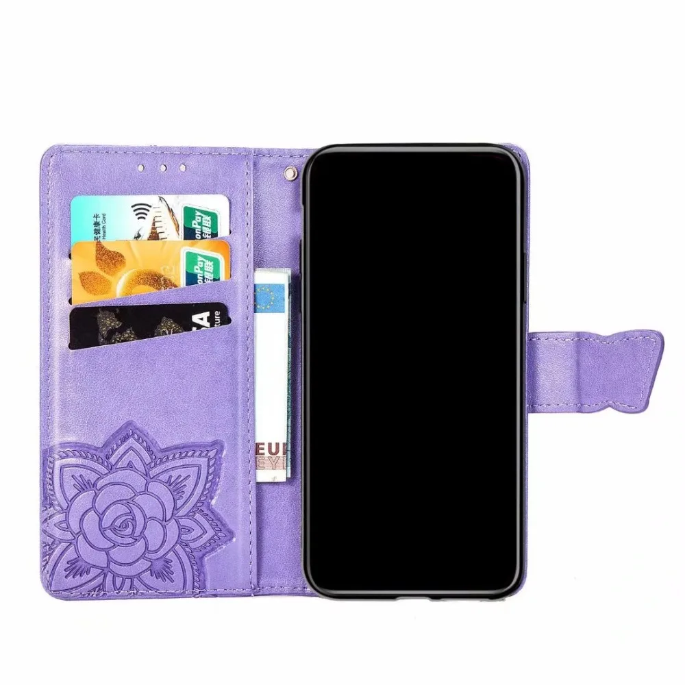 Кожаный чехол-бумажник для Iphone 11 Pro XS MAX XR X 8 7 6 Galaxy Note 10, 3D, большая бабочка, блестящий алмаз, кружево, цветок, ID, 50 шт