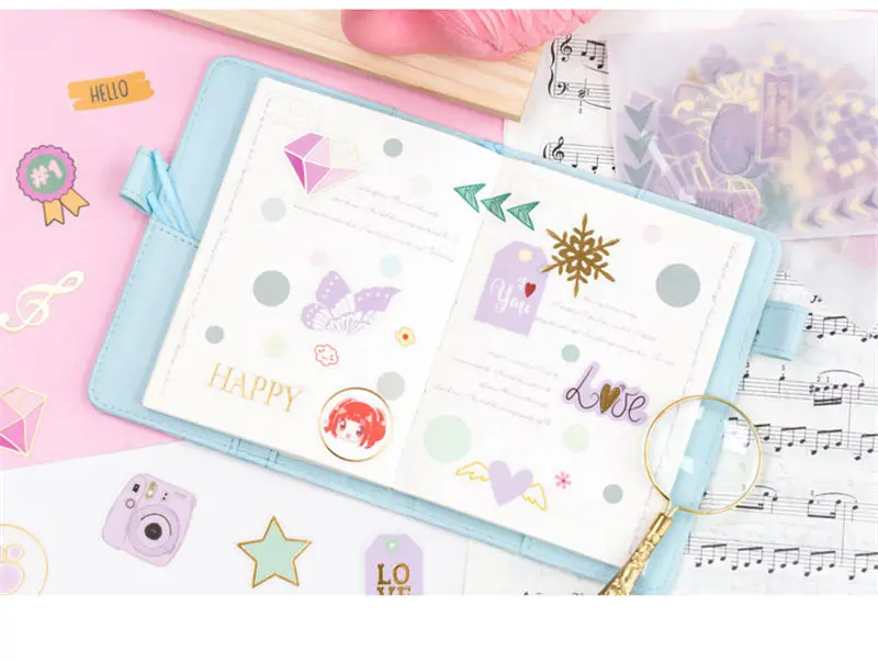 100 шт в японском стиле романтическая Dreamy бронзовая наклейка кислотная бумага Журнал Скрапбукинг Дневник Декор Подарочный мешок уплотнительная этикетка
