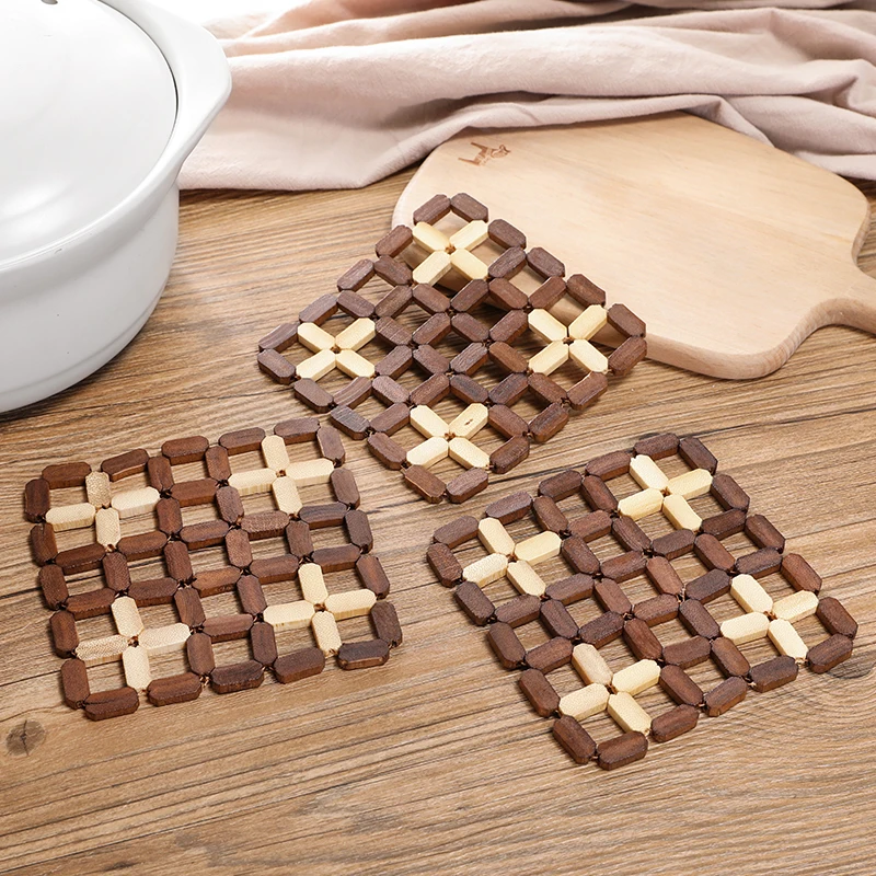 1 шт. бамбуковые салфетки изоляционные прокладки против горячего стола коврики