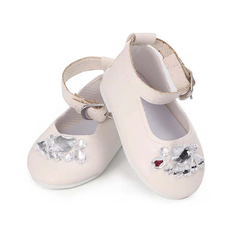 Аксессуары для игрушек кожаная обувь с бриллиантами золотистая серебряная и белая кукла обувь для американских девушек 18 дюймов