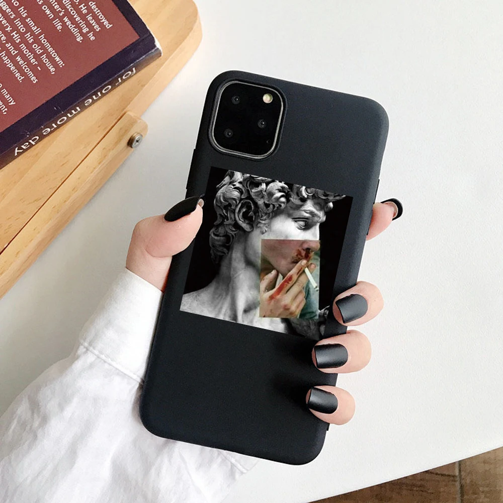 Для iphone 11 чехол Мона Лиза арт Давид Мягкий силиконовый чехол для телефона чехол для Apple iphone 5S SE 6 6s 7 8 Plus XR XS 11Pro Max чехол - Цвет: 09