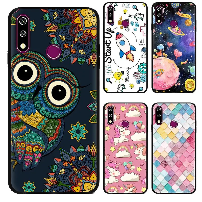 Anti-knock Back Phone Cover For LG W10/LM-X130IM/X130IM Colorful Painted TPU Design back Fashionable |