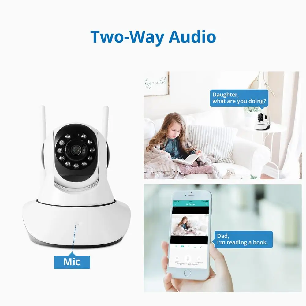  Nuovo di Vendita 1080P Fhd Ip Wireless Telecamera di Sicurezza Video di Two Way Baby Monitor Audio 