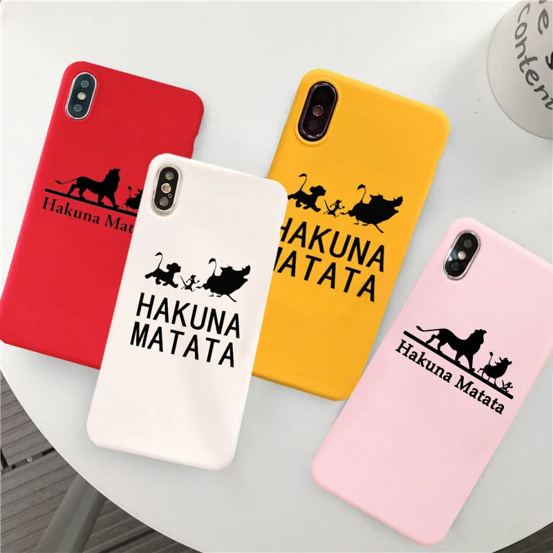 GYKZ Cool Lion King Pumba чехол для iPhone XS MAX X XR 11 Pro 7 8 6 6s Plus Hakuna матовый Мягкий силиконовый чехол для телефона Fundas