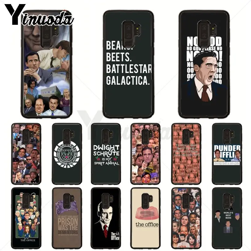 Kantor Pola TPU Lembut Aksesoris Case untuk Samsung Galaxy S10plus S9 S8plus S10E A70 A50 A10 Kasus Ponsel