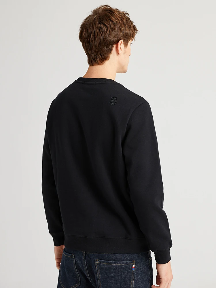 Tanie Pioneer camp męskie bluzy z kapturem bez kaptura zimowe ciepłe grube znosić szare czarne litery nadrukowane bluzy męskie AWY908306