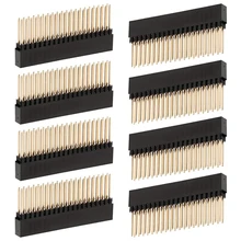 8 adet, 2X20(40 Pin) ekstra uzun kadın 0.1 inç zift İstifleme Header ahududu Pi için A +/B +/Pi 2/pi 3 ekstra uzun başlık