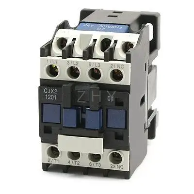 

24V Coil Motor Control 3P+1NC DIN Rail Mount AC Contactor CJX2-1201