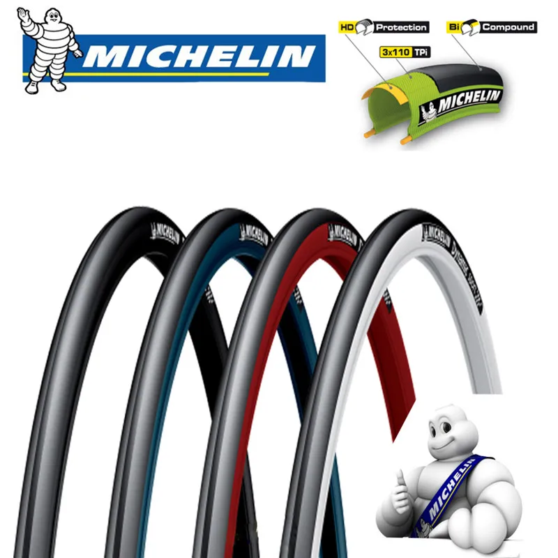 Michelin Tire 700c Dynamic Road Bike Fixed Gear Tires Multicolor Ultralight Slicks 700*23c