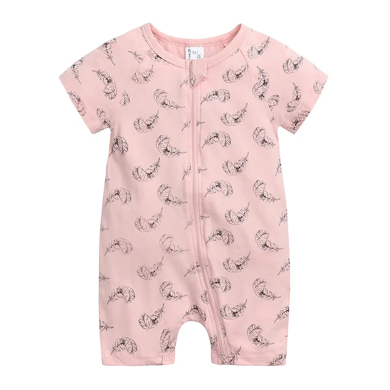 cute baby bodysuits 2021 Cute Cartoon Spring Baby Romper Newborn Baby Clothes Kids Short Sleeve Sleepwear Cotton Boys Clothes Baby Girls Romper Baby Bodysuits comfotable Baby Rompers