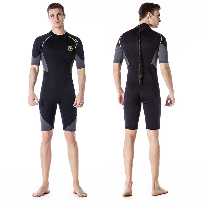 1.5mm Neoprene Wetsuit Rash Guard for Scuba Diving Short Sleeve Shirt Swim Tee 