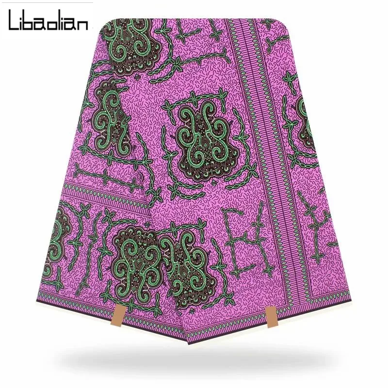 Африканский Анкара материал 6 ярдов африканская одежда восковая ткань с принтом хлопок настоящий голландский мягкий воск ткань для женщин платье F912-10