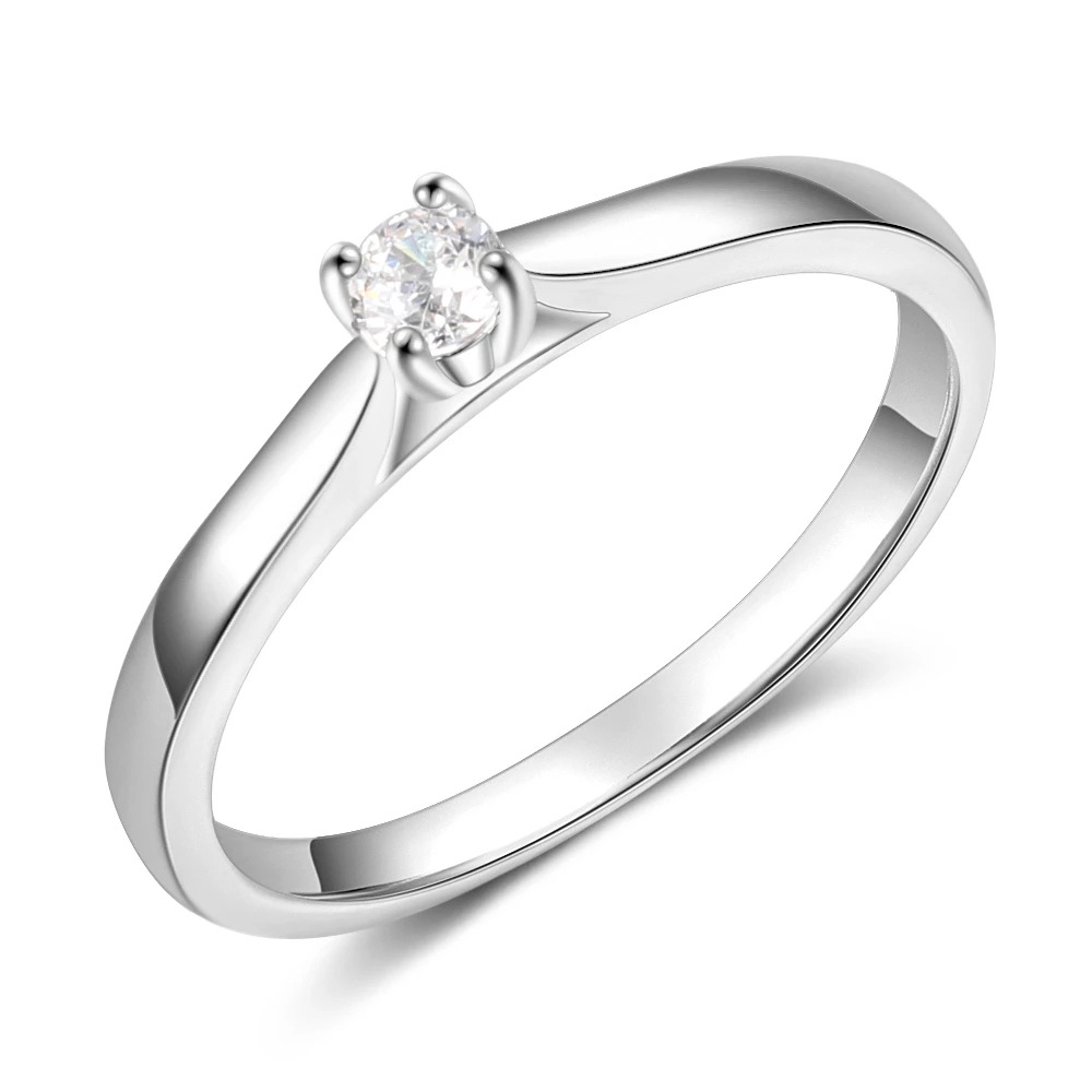 R4009 Promise кольцо из стерлингового серебра 925 с кубическим цирконием классические обручальные кольца для женщин подружки невесты подарки(JewelOra RI101321 - Цвет основного камня: R4009