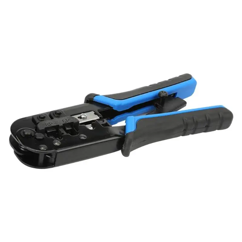 Blue Black Многофункциональный инструмент для зачистки проводов UTP/STP Круглый витой пара плоскогубцы сетевой кабель кристаллическая головка линия обжимной резак плоскогубцы - Цвет: Blue Black